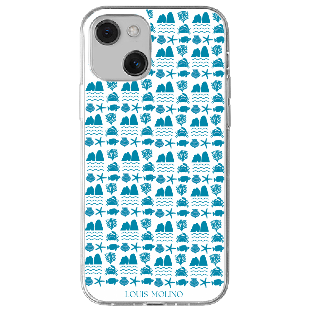 Rubber Cover iPhone 13 BLUE SPECIES PROTECTED CAPRI