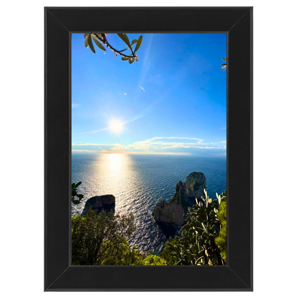 Poster con Cornice 40x60 Capri Alba tra cielo e Mare