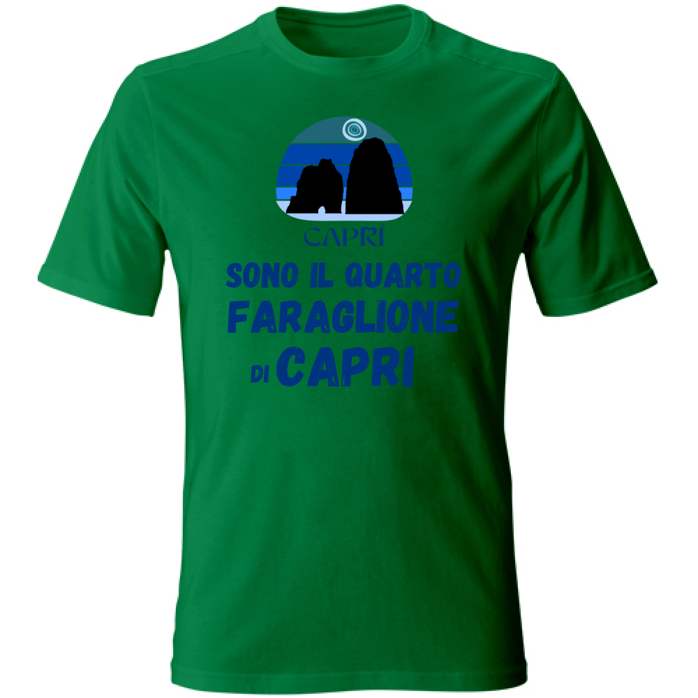 T-Shirt Unisex SONO IL QUARTO FARAGLIONE DI CAPRI SCRITTA BLUE