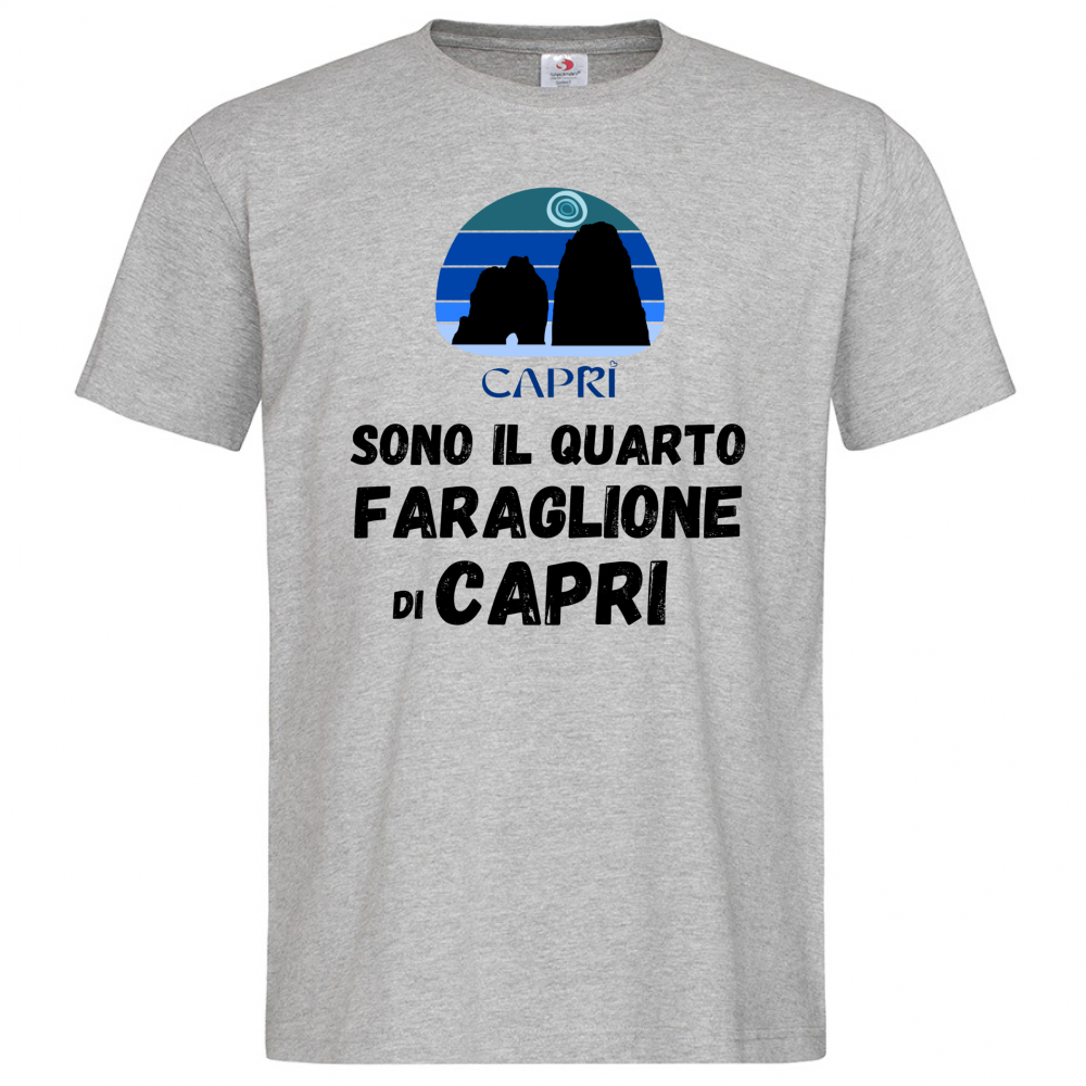 T-Shirt Men Premium SONO IL QUARTO FARAGLIONE DI CAPRI SCRITTA NERA