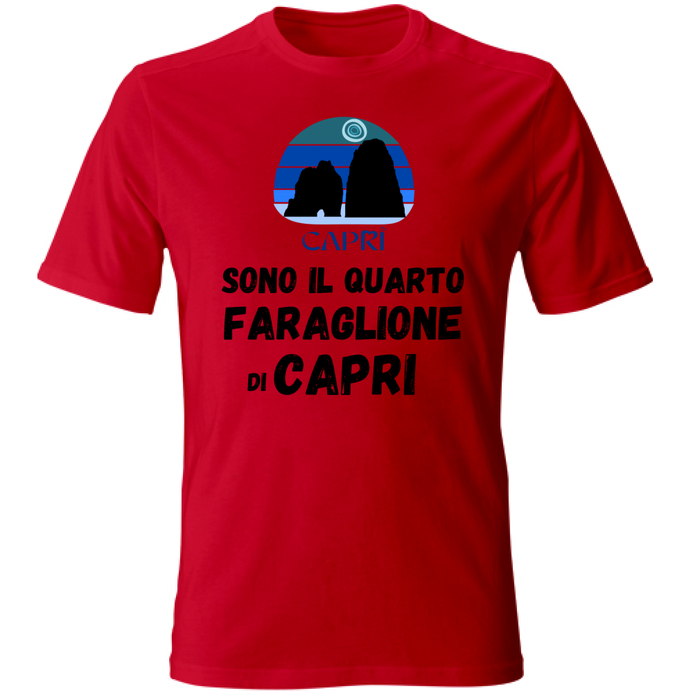 T-Shirt Bambino SONO IL QUARTO FARAGLIONE DI CAPRI SCRITTA NERA