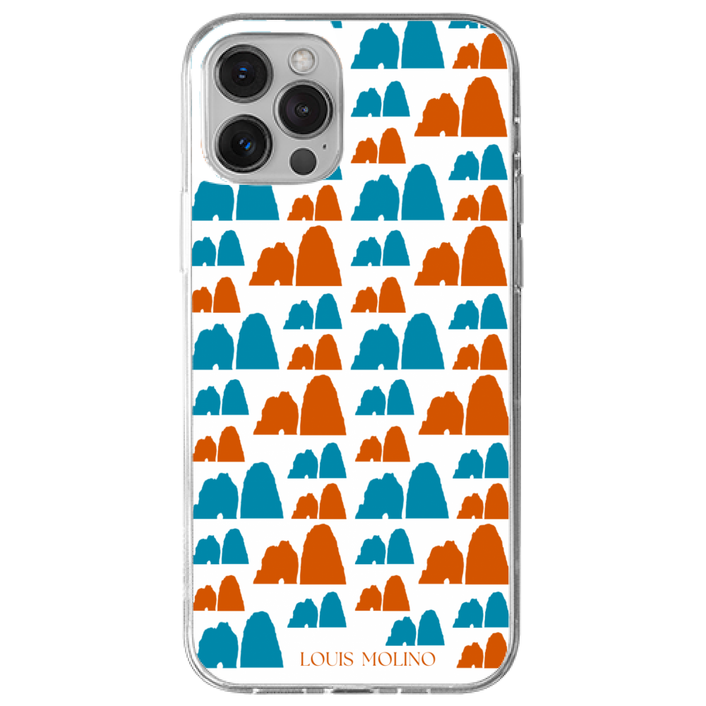 Rubber Cover iPhone 13 BLUE AND ORANGE FARAGLIONI CAPRI