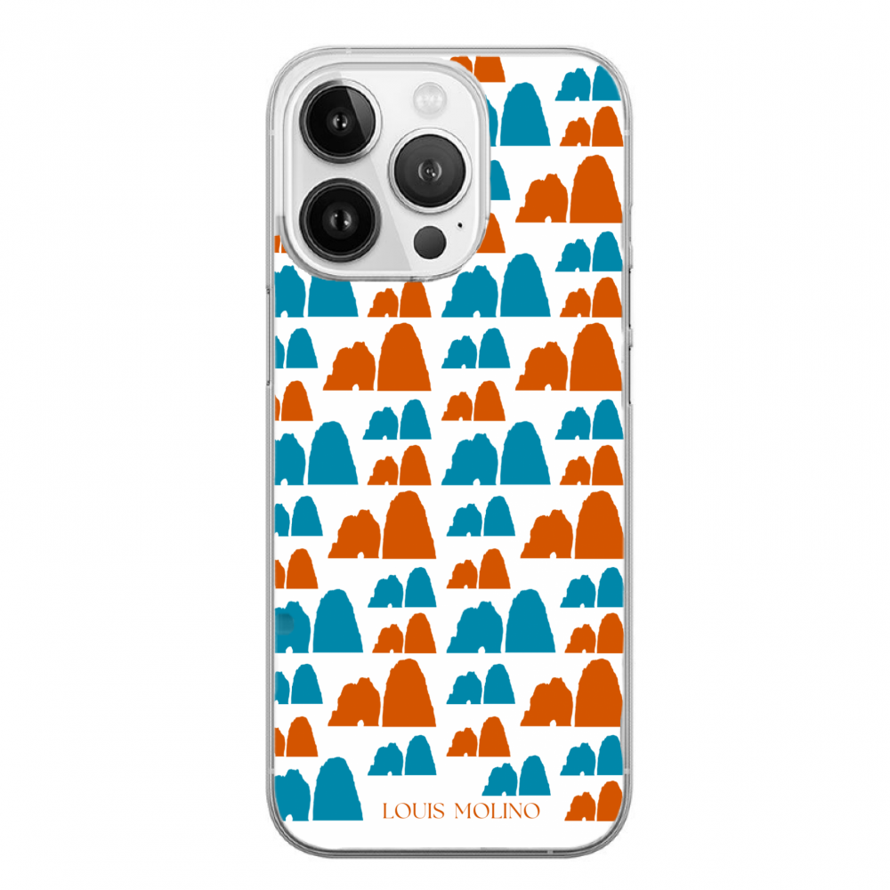 Rubber Case iPhone 14 Pro Max BLUE AND ORANGE FARAGLIONI CAPRI
