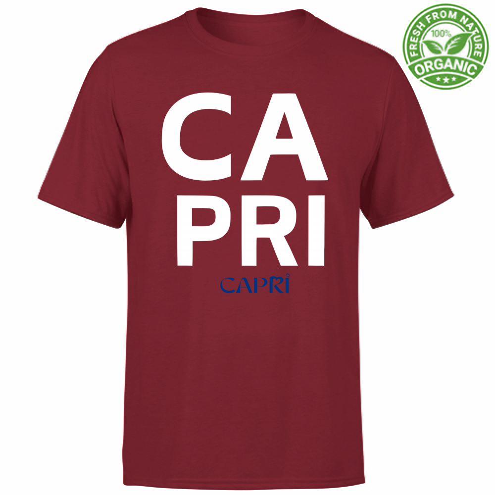 T-Shirt Unisex Organic CAPRI DESIGN SCRITTA BIANCA