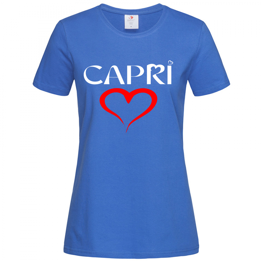 T-Shirt Women Premium CUORE CAPRI ROSSO