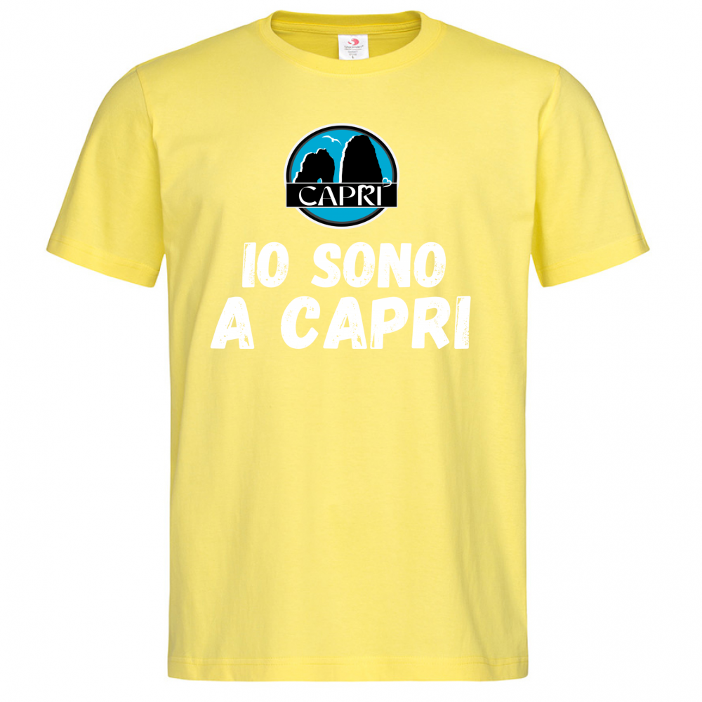T-Shirt Men Premium I AM IN CAPRI WHITE WRITING