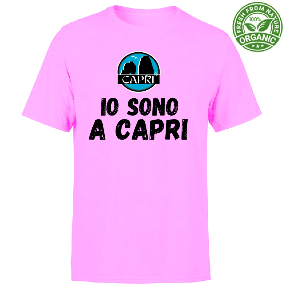T-Shirt Unisex Organic IO SONO A CAPRI SCRITTA NERA