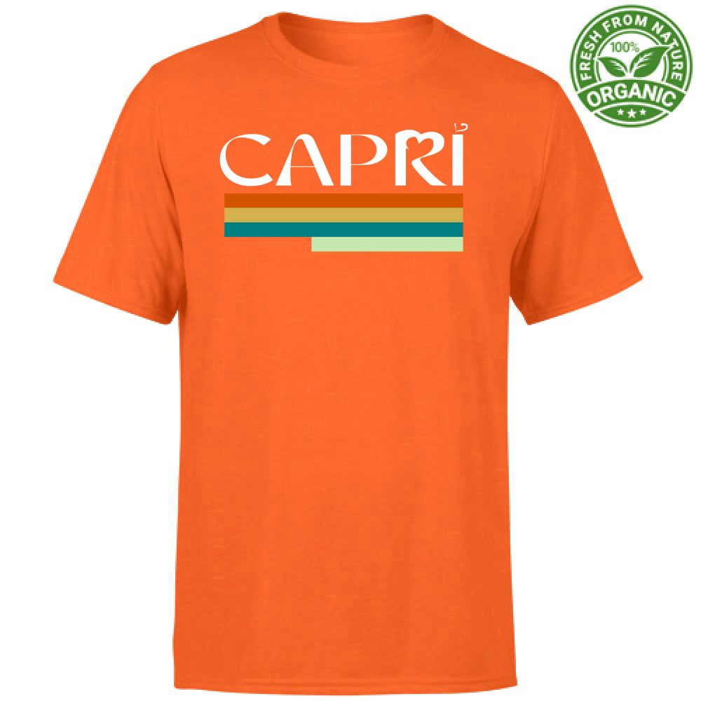T-Shirt Bambino Organic CAPRI TECNICOLOR SCRITTA BIANCA