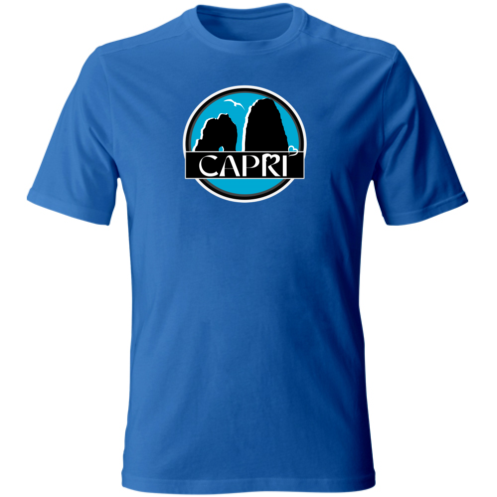 T-Shirt Unisex Large CAPRI CERCHIO MAGICO CON  FARAGLIONI