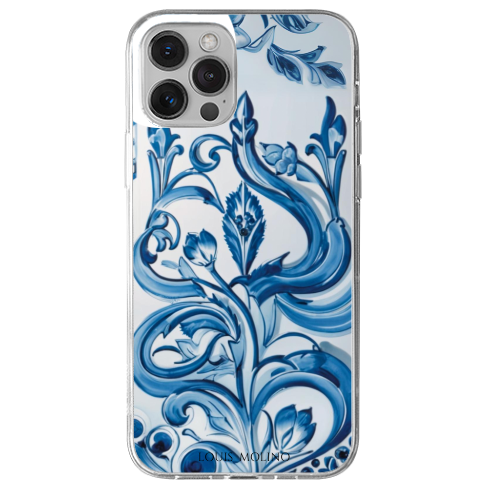 Rubber Cover iPhone 13 BLUE CAPRI CURVES