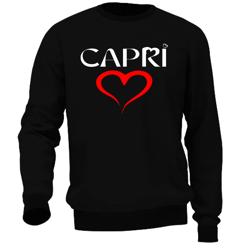 Felpa Unisex CUORE CAPRI ROSSO