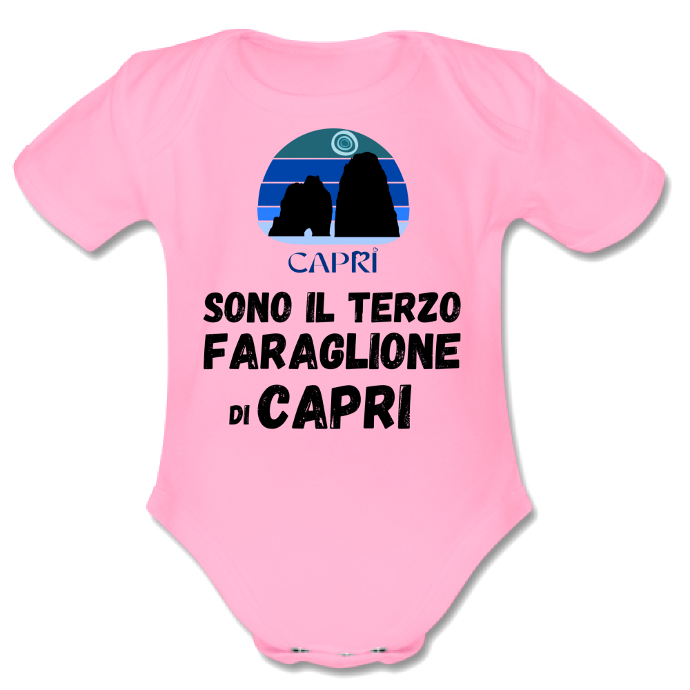 Body Bambino SONO IL TERZO FARAGLIONE DI CAPRI SCRITTA NERA