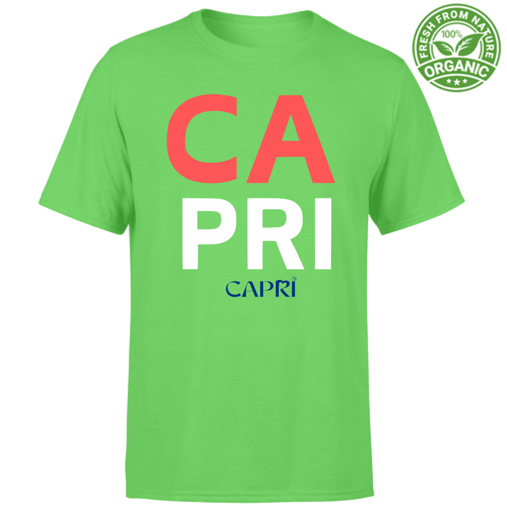 T-Shirt Bambino Organic CAPRI DESIGN SCRITTA ROSSA