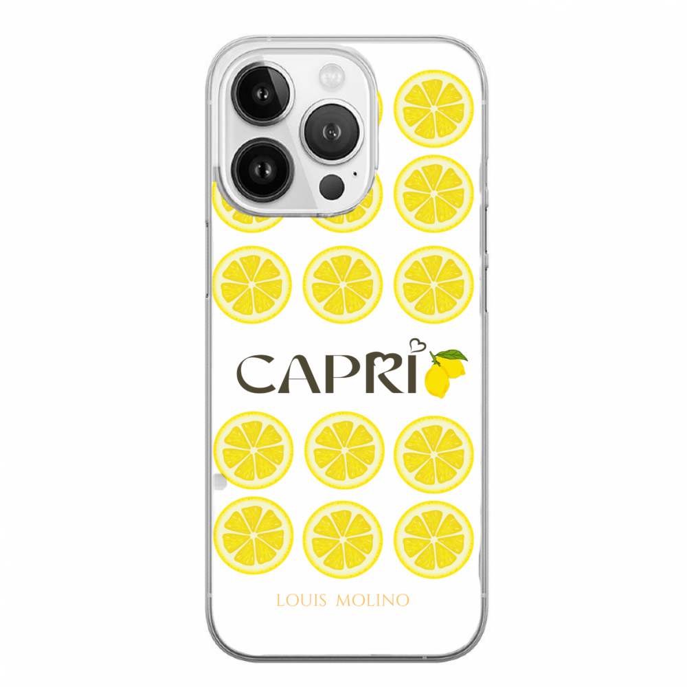 Rubber Cover iPhone 14 Pro Max LEMONS SLICE CAPRI