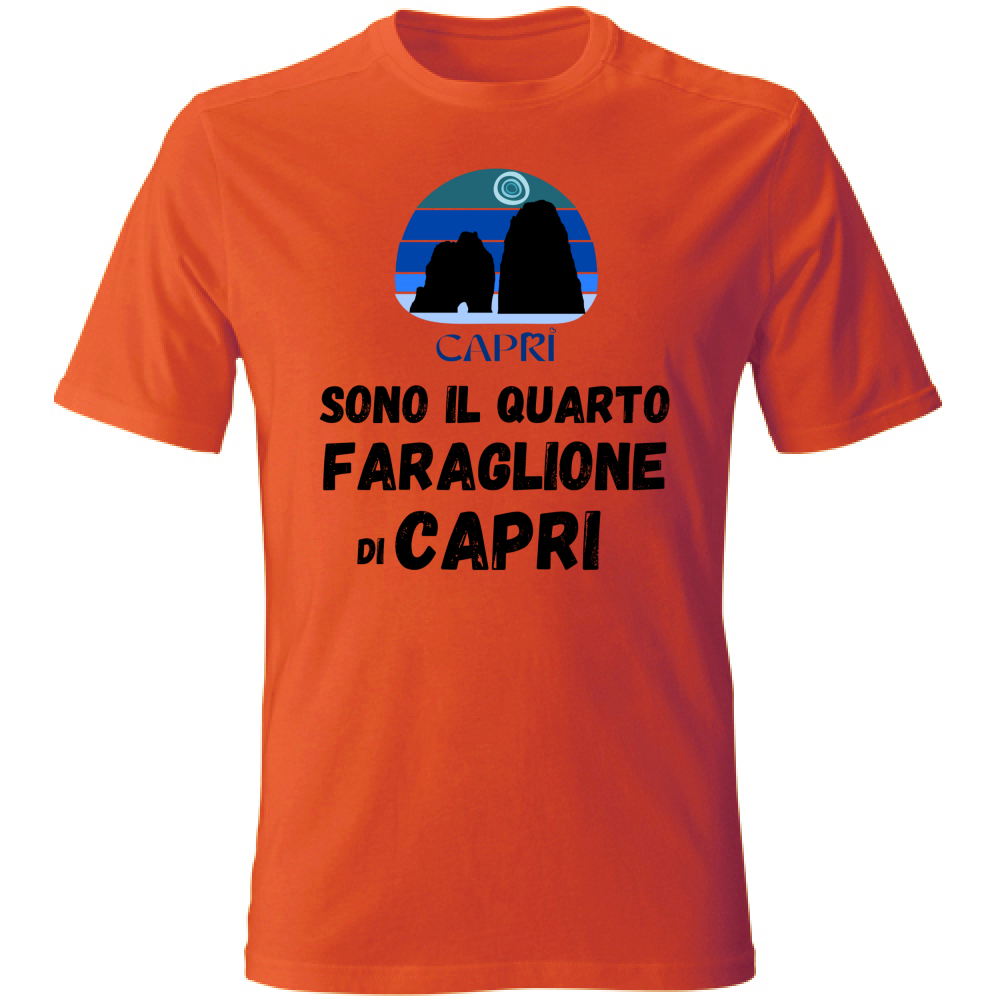 T-Shirt Unisex SONO IL QUARTO FARAGLIONE DI CAPRI SCRITTA NERA
