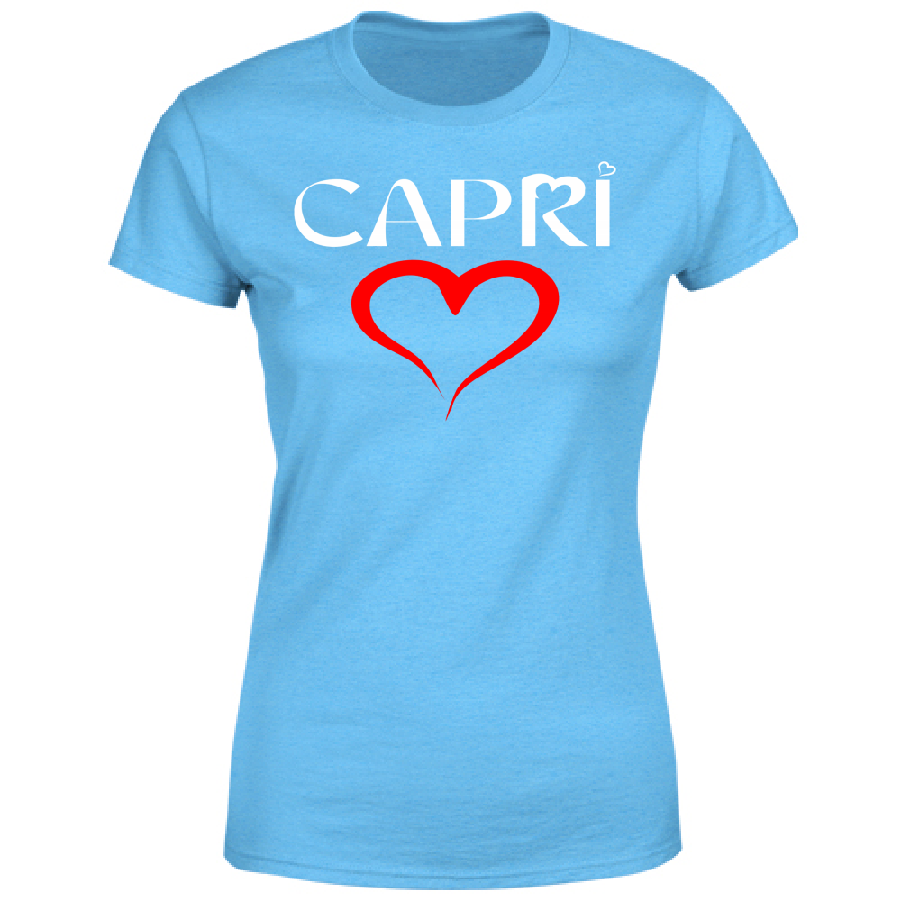 T-Shirt Donna CUORE CAPRI ROSSO