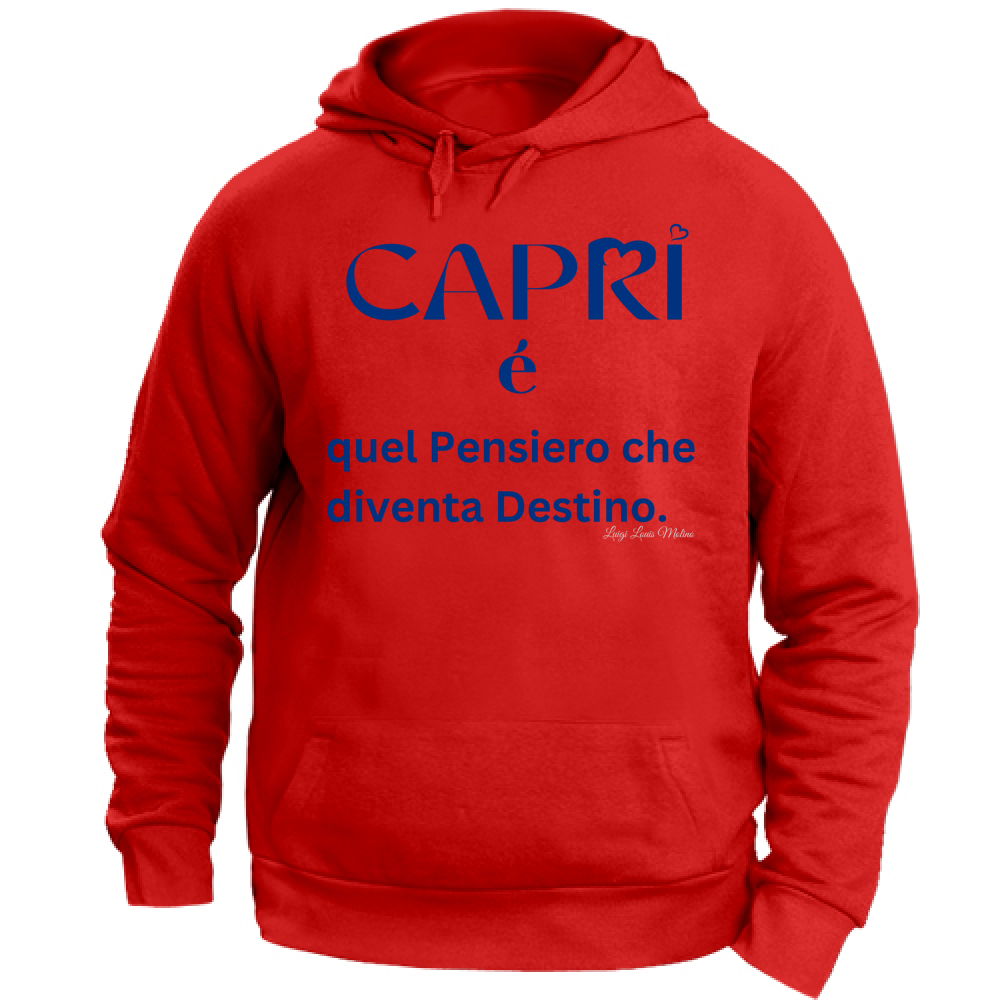 Felpa con Cappuccio Unisex Large Capri é quel pensiero che diventa Destino