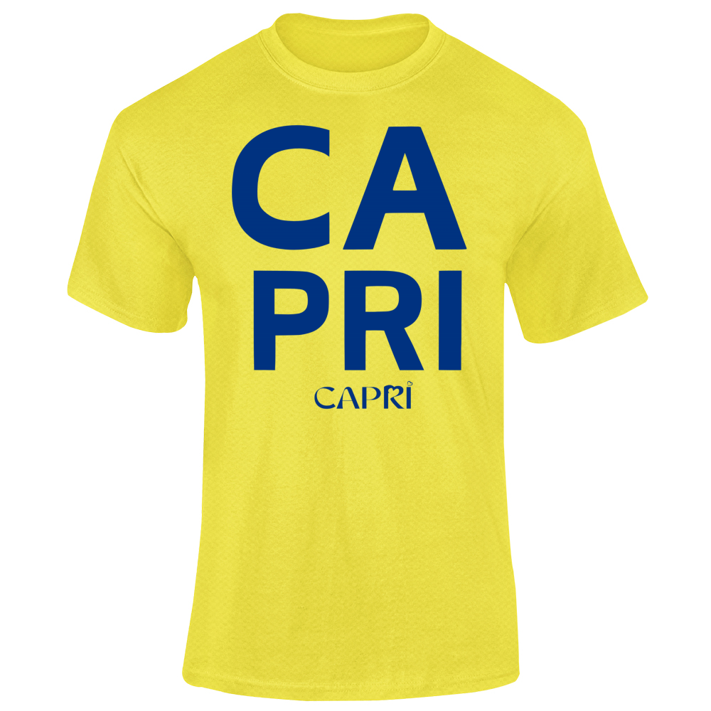 T-Shirt Unisex Dry Sport CAPRI DESIGN SCRITTA BLUE