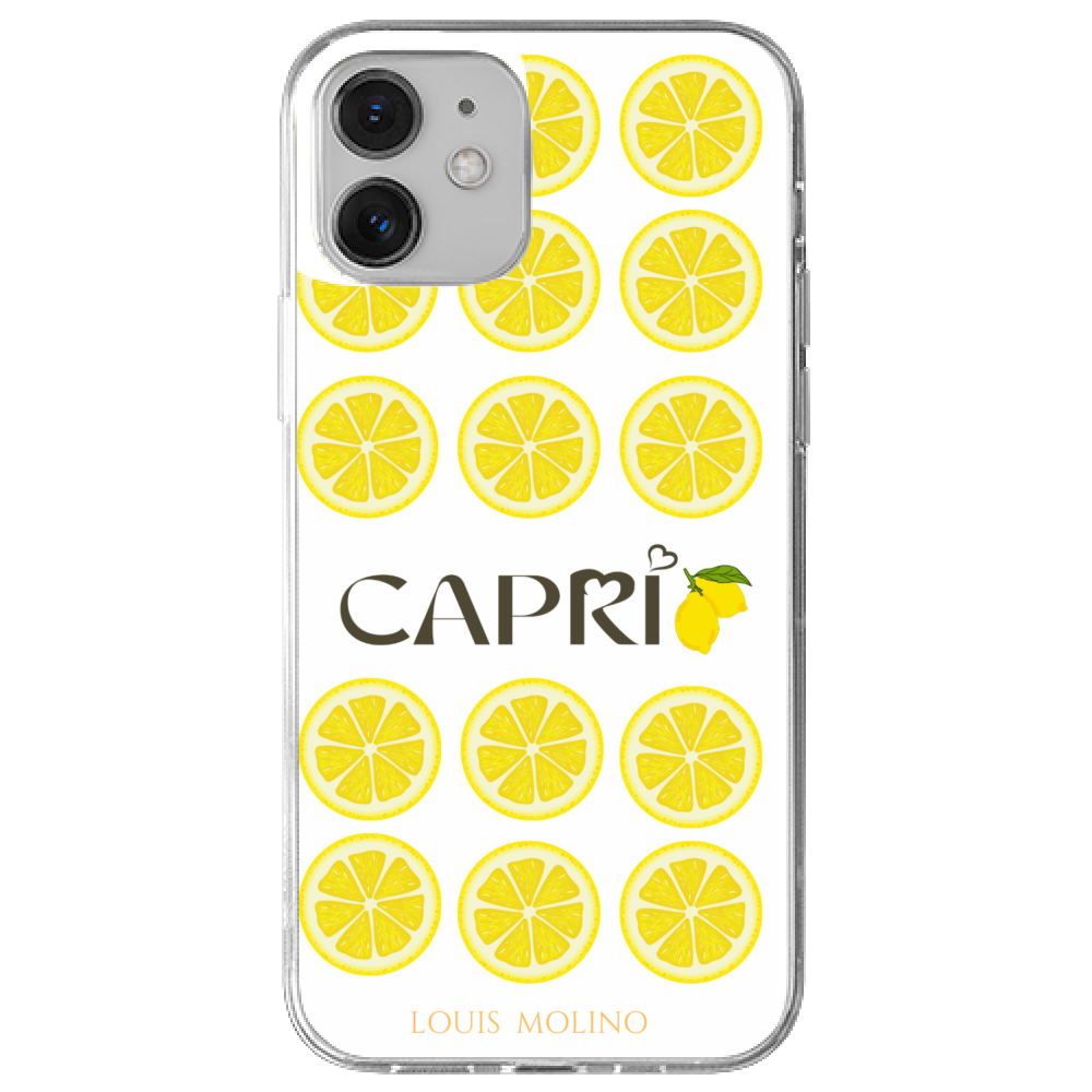 Rubber Cover iPhone 12 LEMONS SLICE CAPRI