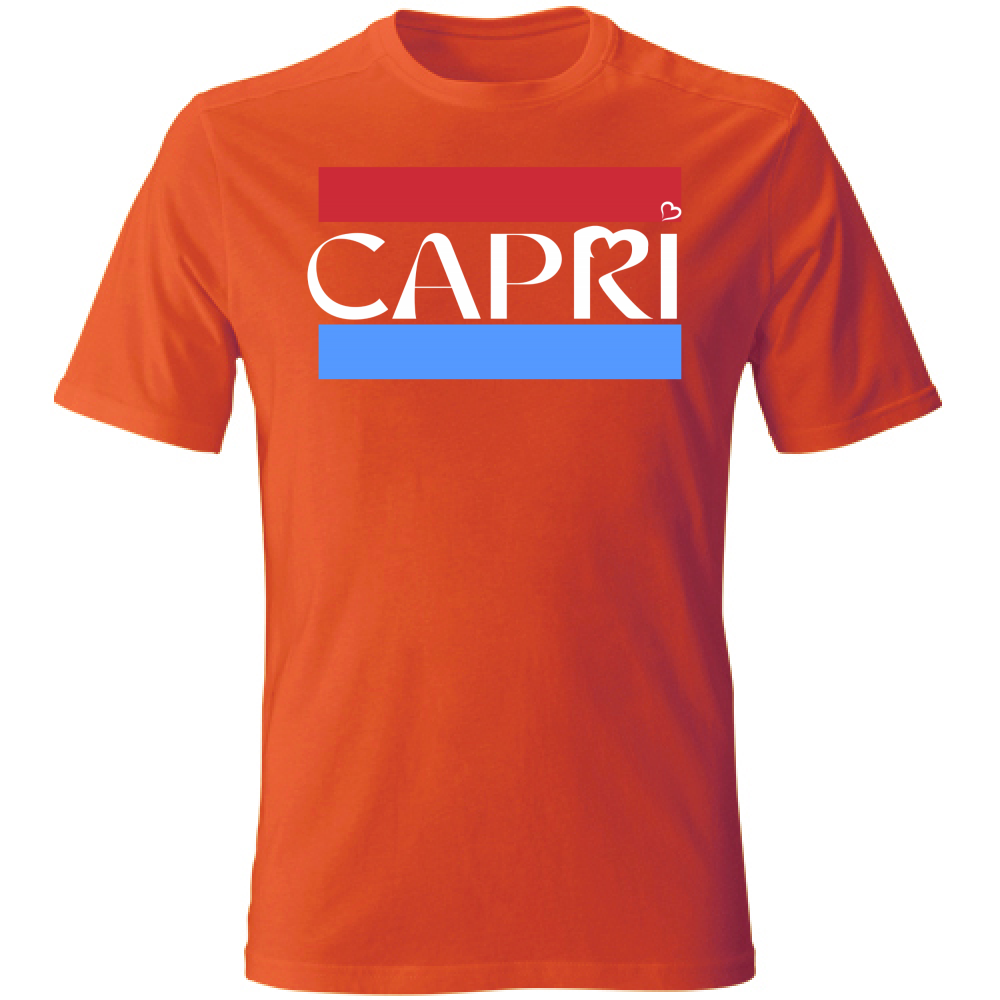 T-Shirt Unisex CAPRI FASCIA ROSSO BLUE BIANCO