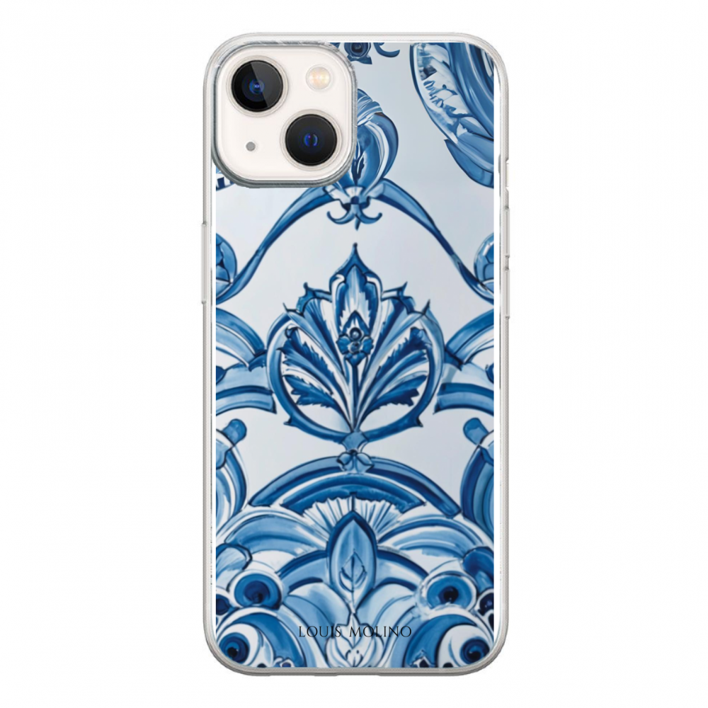 Rubber Cover iPhone 14 BLUE WEAVING CAPRI