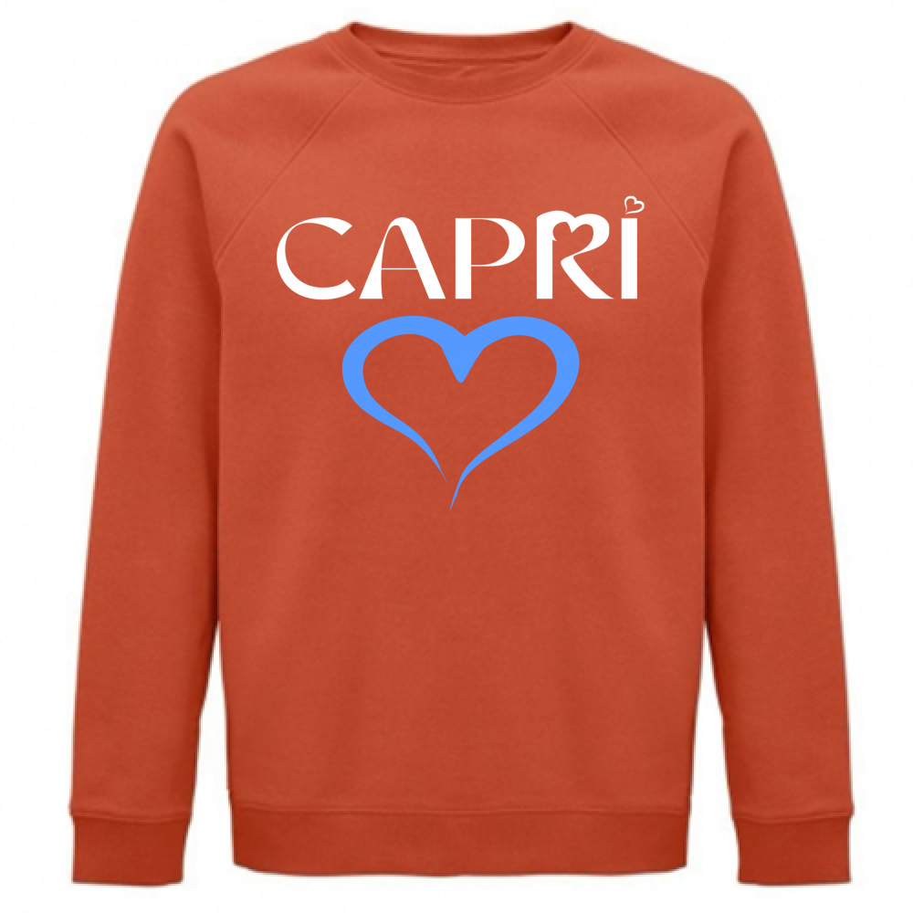Unisex Organic Sweatshirt CAPRI HEART BLUE