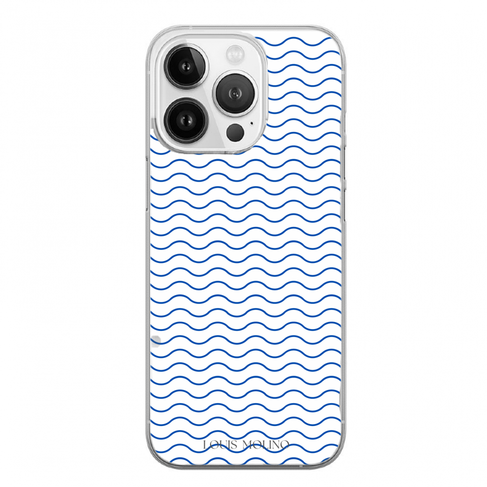 Rubber Cover iPhone 14 Pro Max SMALL BLUE WAVES CAPRI