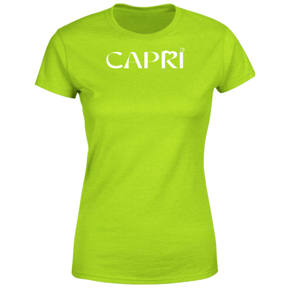 Women's T-Shirt CAPRI MINIMAL WHITE WRITING
