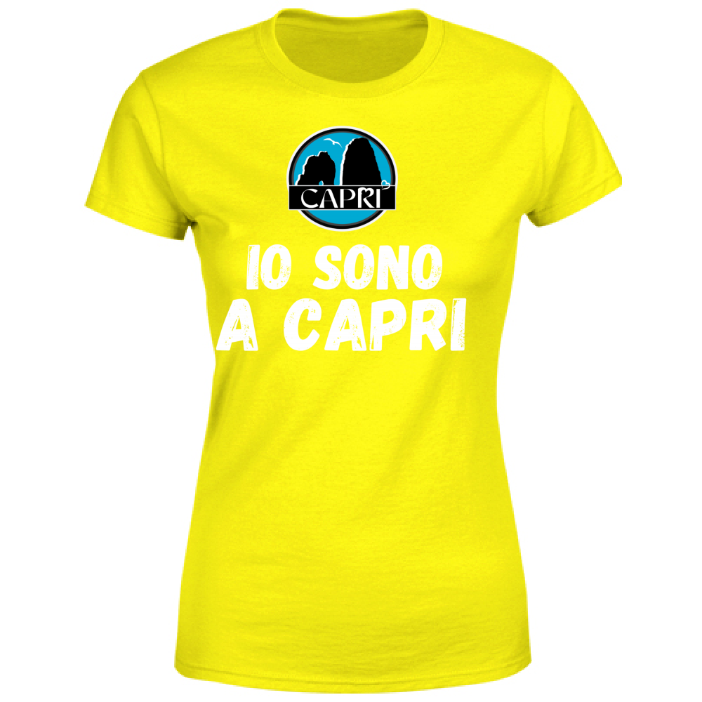Women's T-Shirt I AM IN CAPRI WHITE WRITING