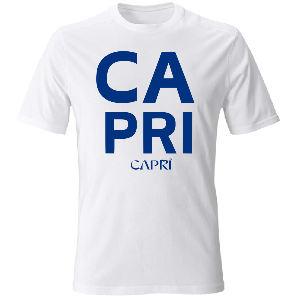 T-Shirt Bambino CAPRI DESIGN SCRITTA BLUE