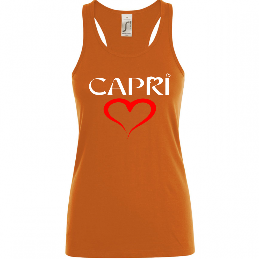 Canotta Donna CUORE CAPRI ROSSO