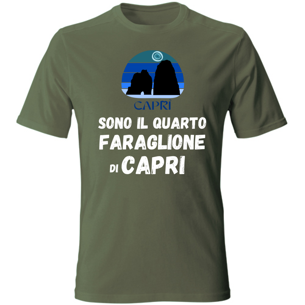 T-Shirt Unisex SONO IL QUARTO FARAGLIONE DI CAPRI SCRITTA BIANCA