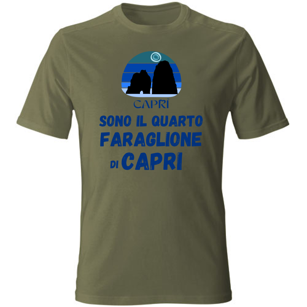 T-Shirt Bambino SONO IL QUARTO FARAGLIONE DI CAPRI SCRITTA BLUE
