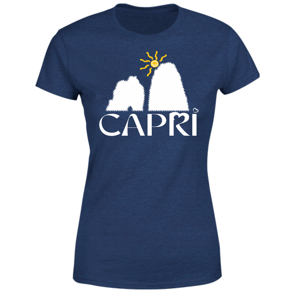 T-Shirt Donna CAPRI HAPPY FARAGLIONI WHITE