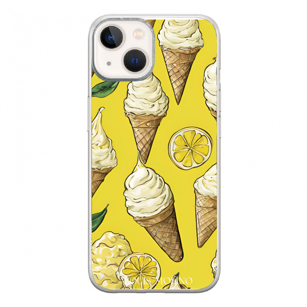 Rubber iPhone Cover Lemon Ice Cream Vintage Capri