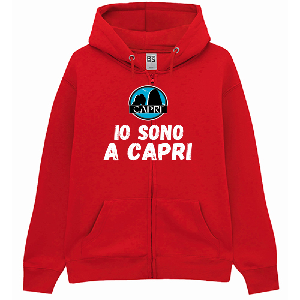 Premium Hoodie Zip I AM IN CAPRI WHITE WRITING