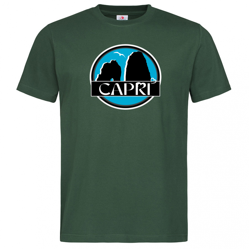 T-Shirt Men Premium CAPRI CERCHIO MAGICO CON  FARAGLIONI