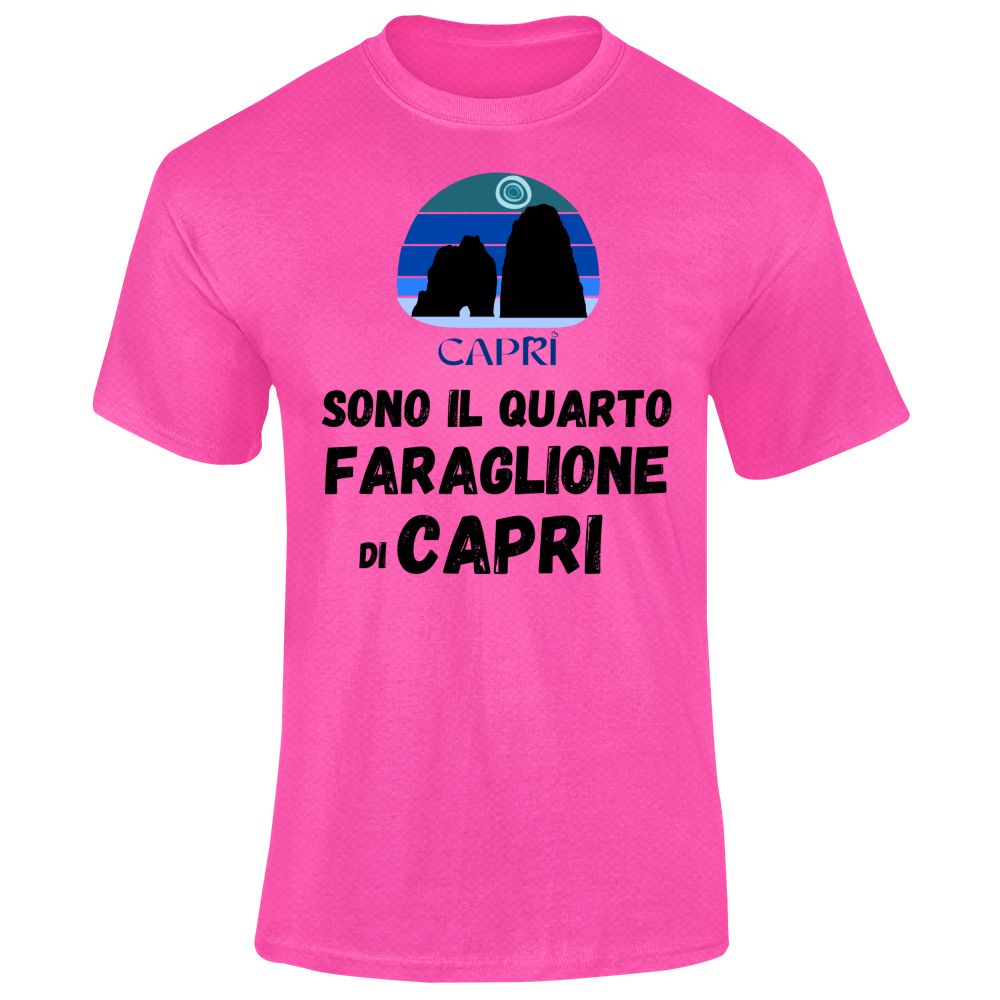 T-Shirt Unisex Dry Sport SONO IL QUARTO FARAGLIONE DI CAPRI SCRITTA NERA