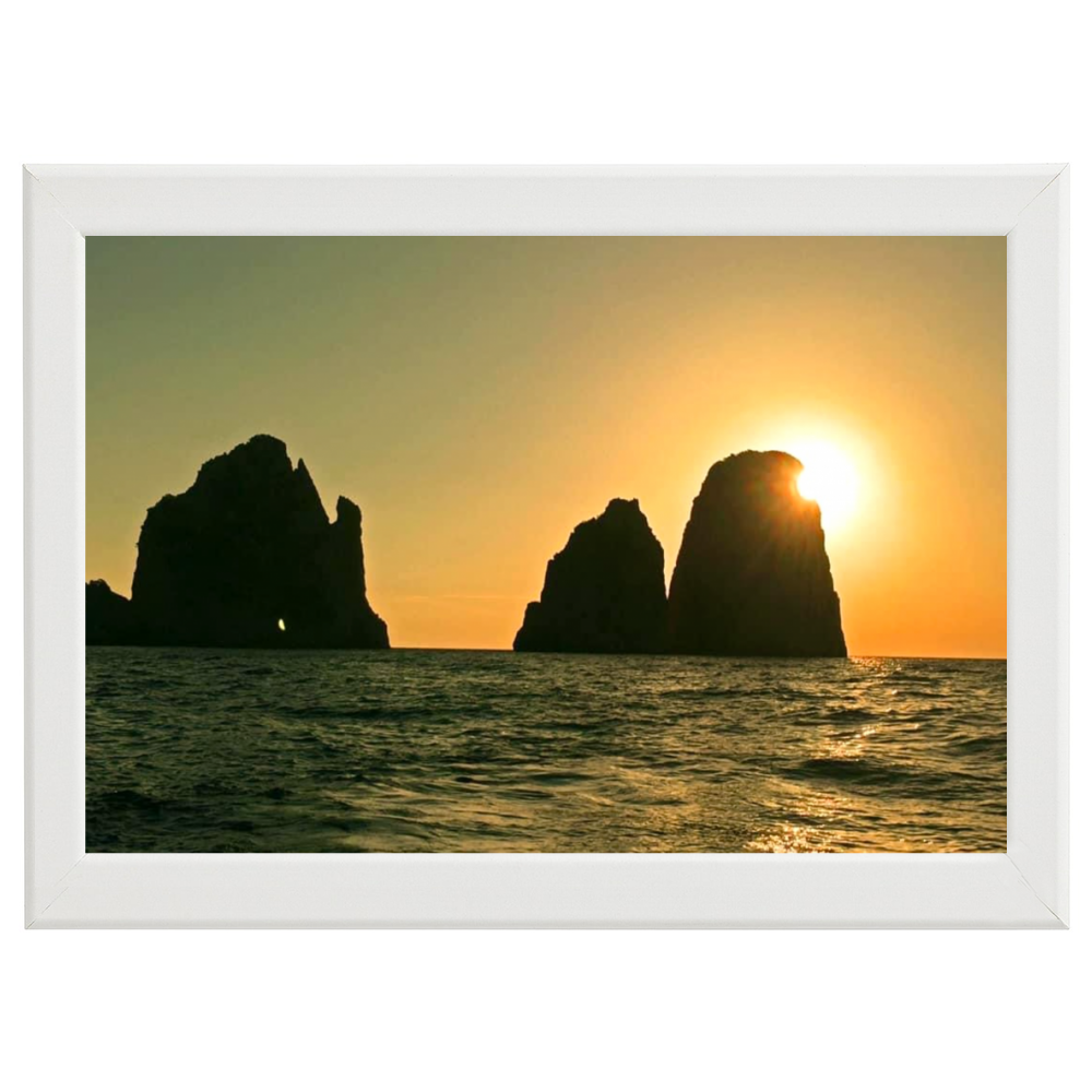 Poster con Cornice 60x40 Raggi di Capri