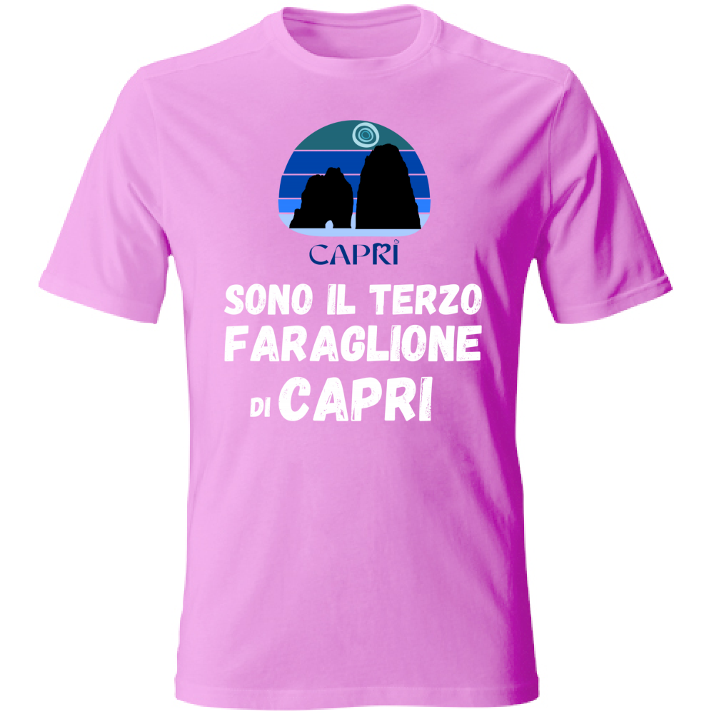 T-Shirt Kids I AM THE THIRD FARAGLIONE OF CAPRI WHITE WRITING