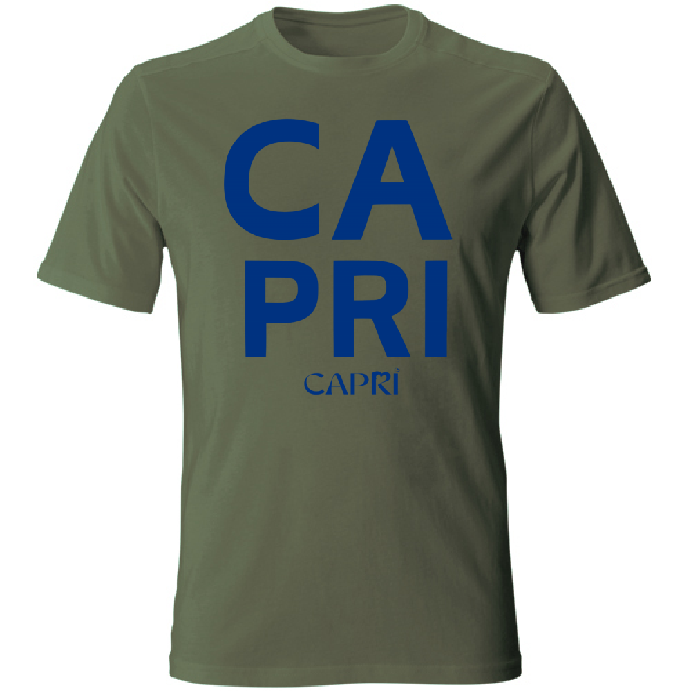 T-Shirt Unisex CAPRI DESIGN SCRITTA BLUE