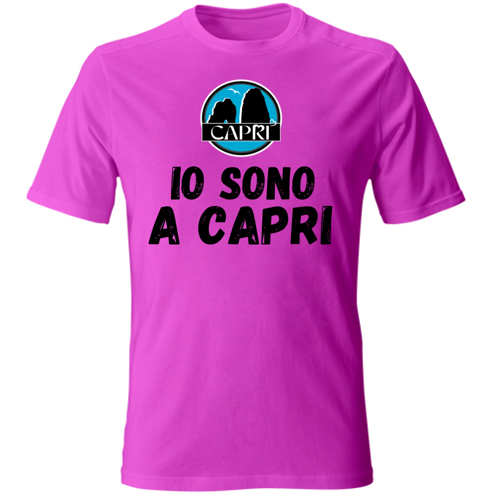 T-Shirt Bambino IO SONO A CAPRI SCRITTA NERA