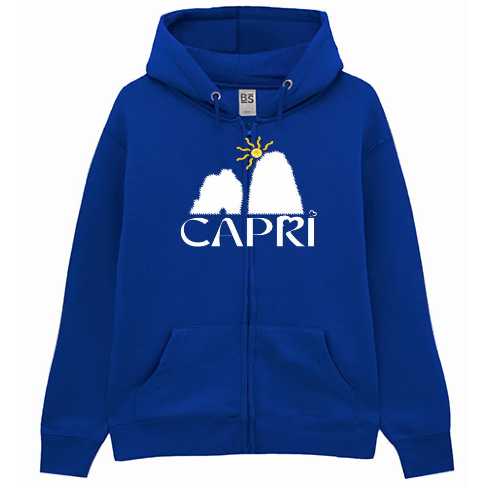 Premium Hoodie Zip CAPRI HAPPY FARAGLIONI WHITE