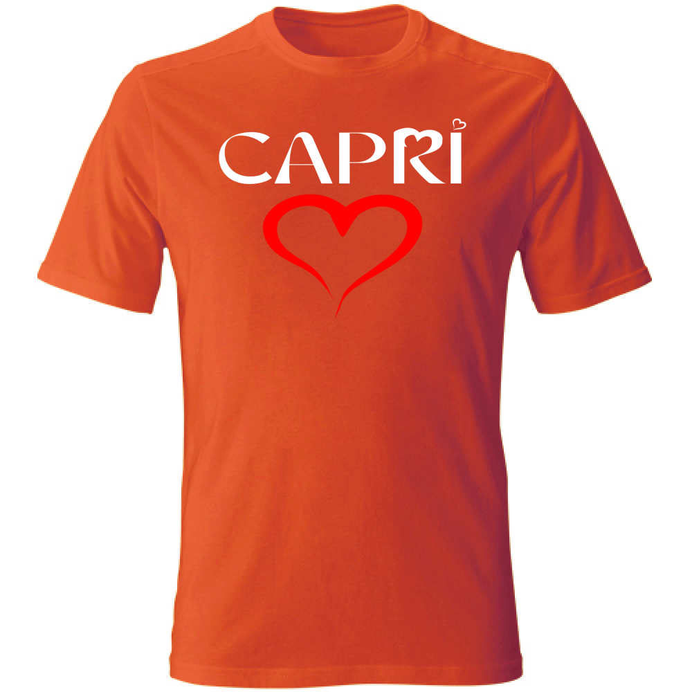 Unisex T-Shirt HEART CAPRI RED