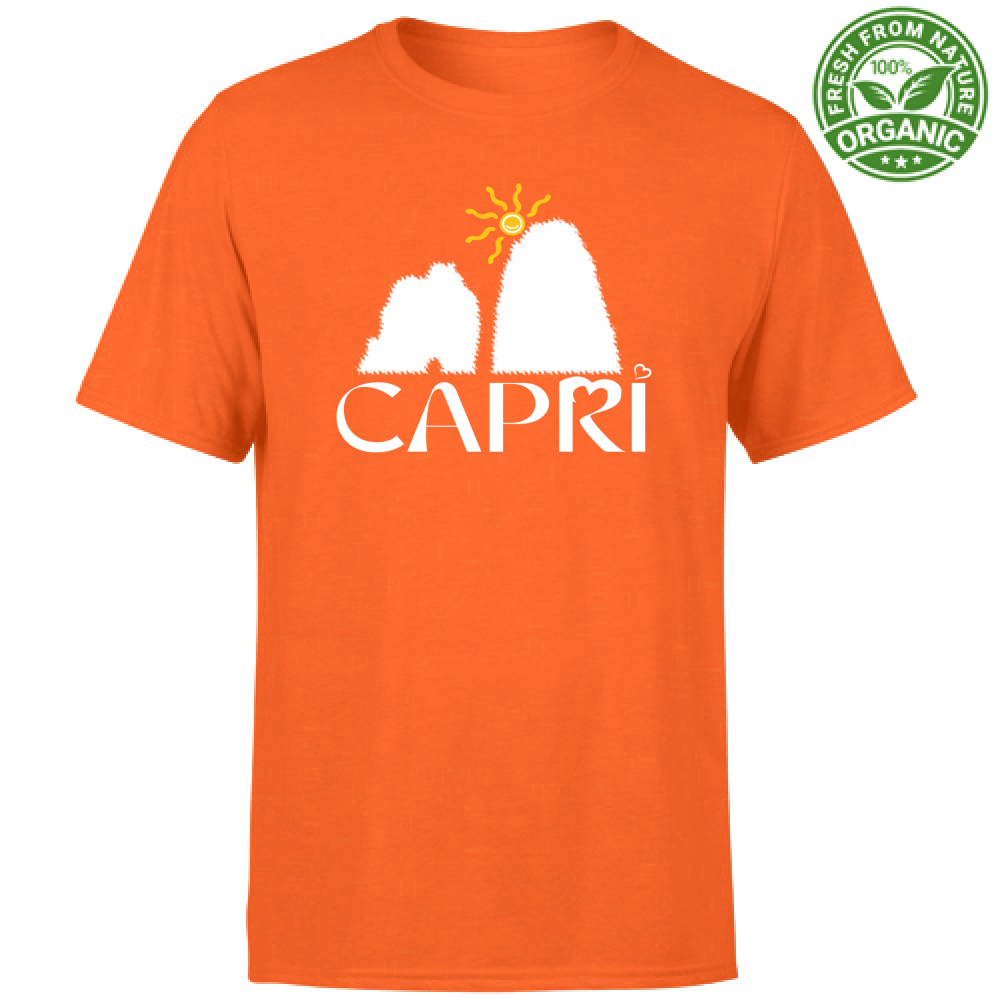 Organic T-Shirt Kids CAPRI HAPPY FARAGLIONI WHITE