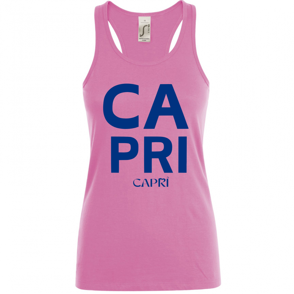 Canotta Donna CAPRI DESIGN SCRITTA BLUE