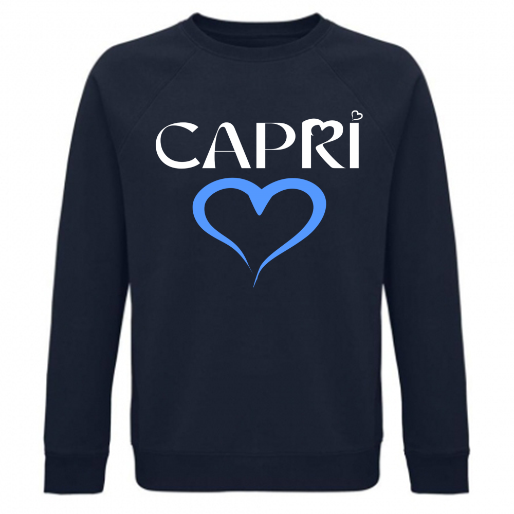 Unisex Organic Sweatshirt CAPRI HEART BLUE