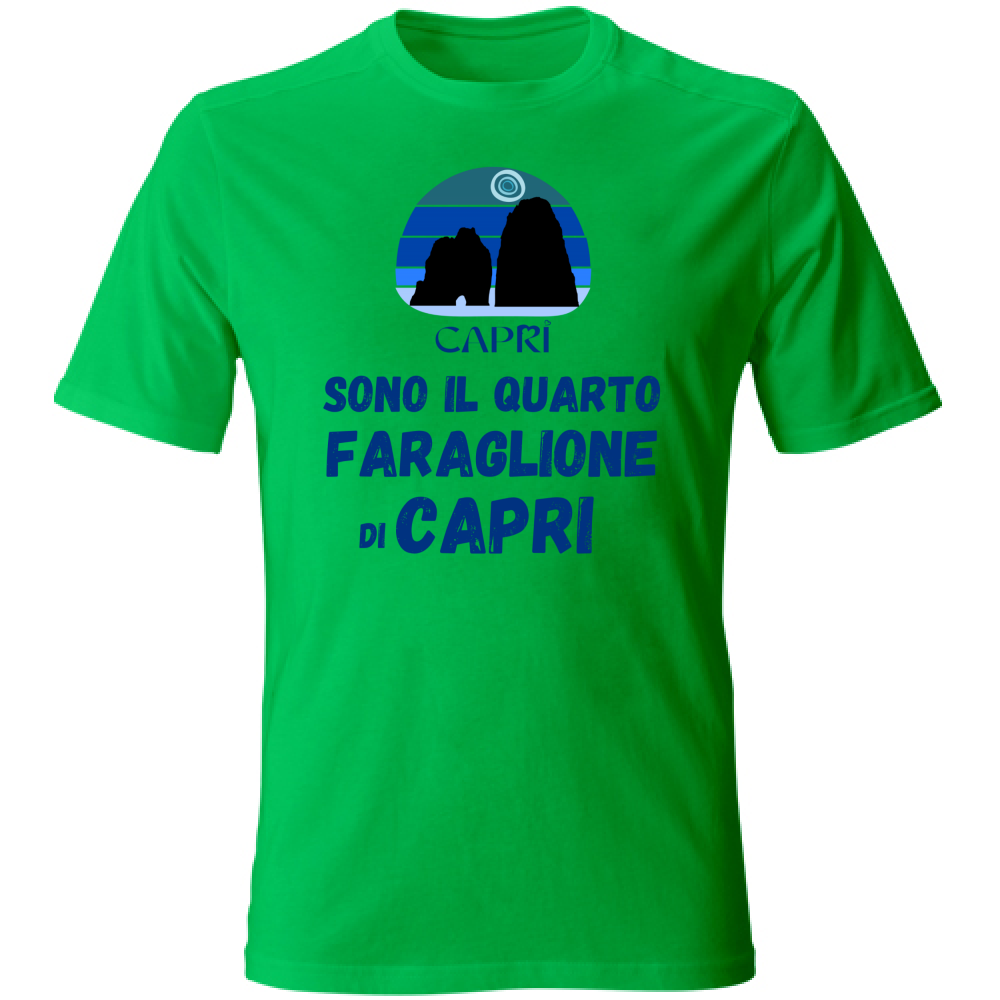 T-Shirt Unisex SONO IL QUARTO FARAGLIONE DI CAPRI SCRITTA BLUE
