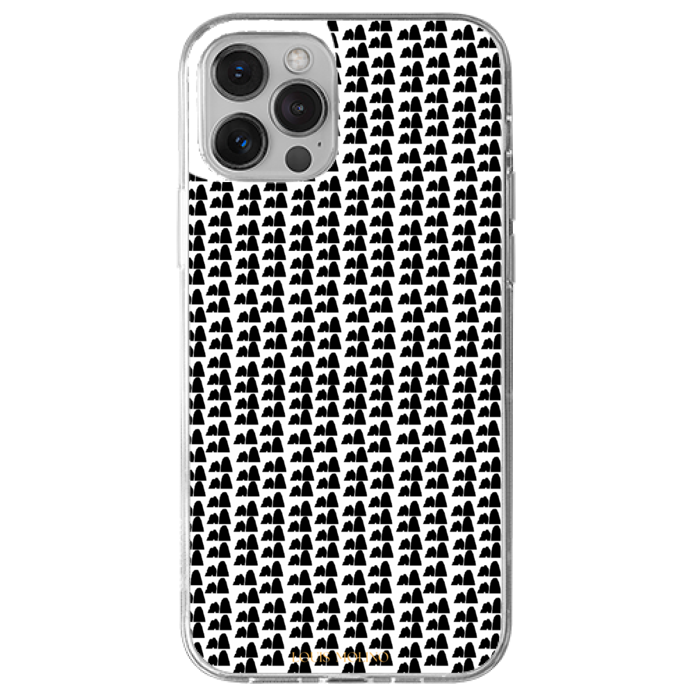 Rubber Cover iPhone 12 FARAGLIONI SMALL AND BLACK