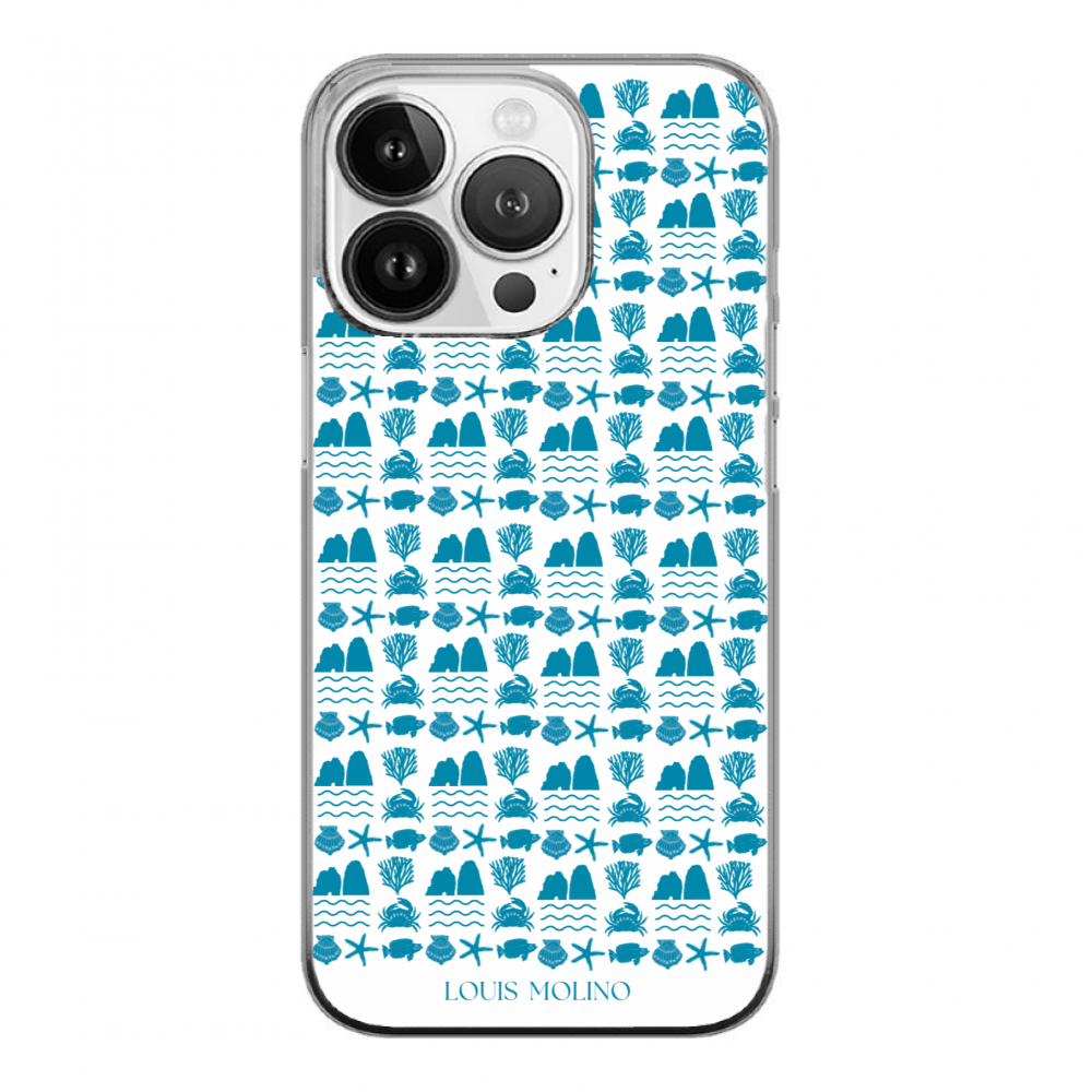 Cover Gomma iPhone 15 Pro BLUE SPECIES PROTECTED CAPRI
